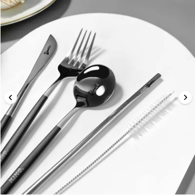 KING on the Go! - Fit for a King Flatware Set (engraved Chess symbol)